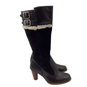 UGG Raya Women's Black and Brown Heeled Boots